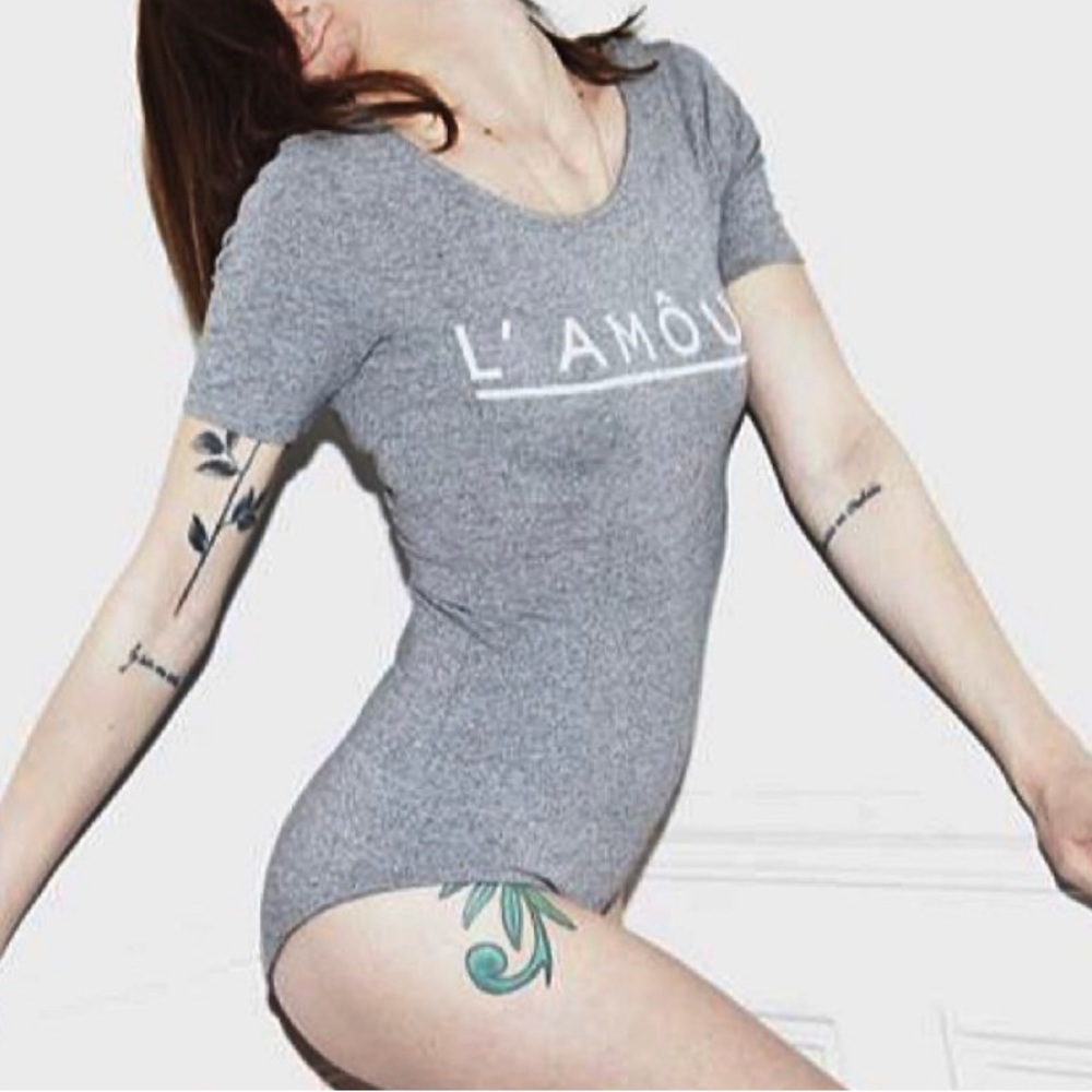 Grey L’ Amôur Bodysuit. Open to offers!